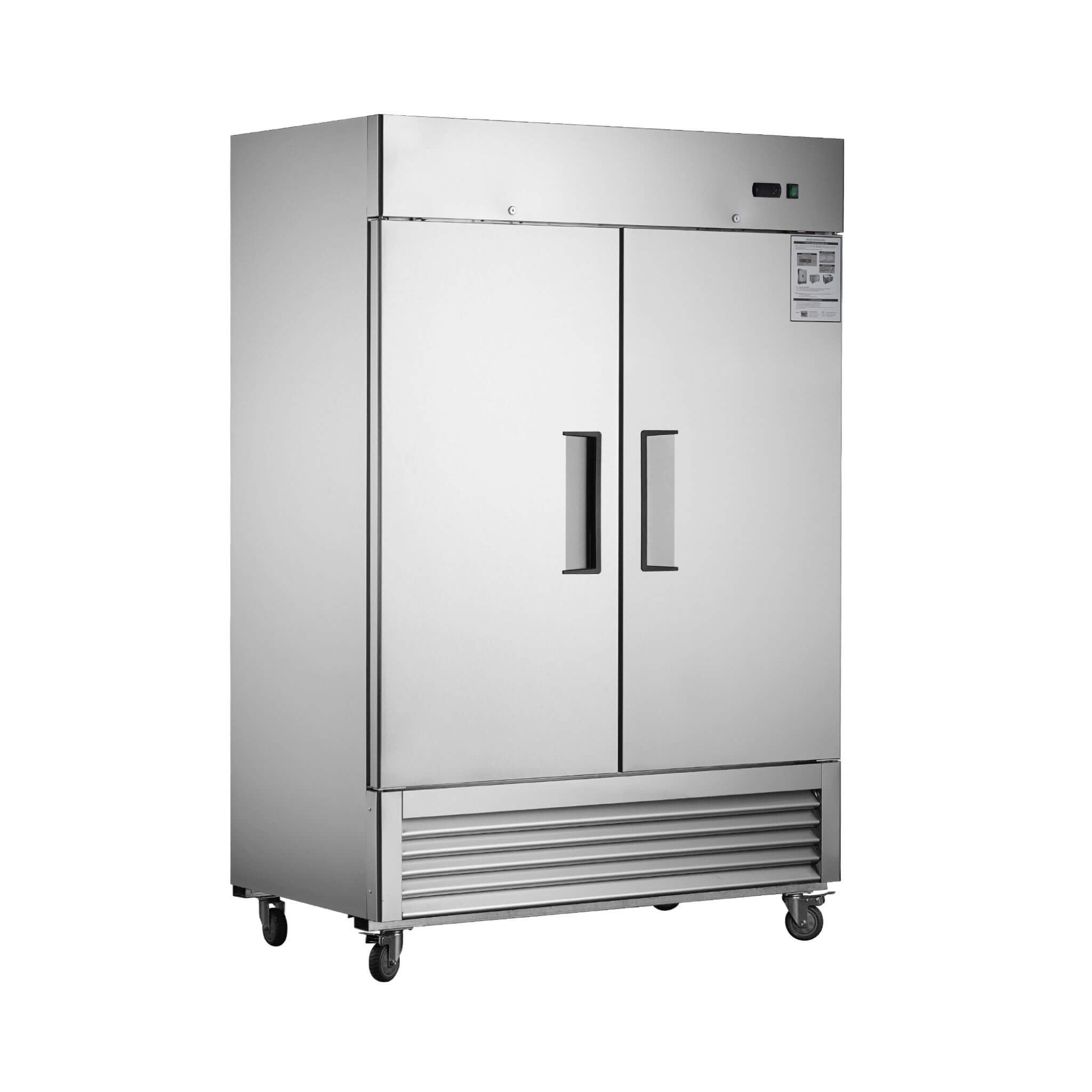 54-Inch 42.2 Cu.Ft Commercial Stainless Steel 2-Section Upright Reach-In Freezer (SAK35148)